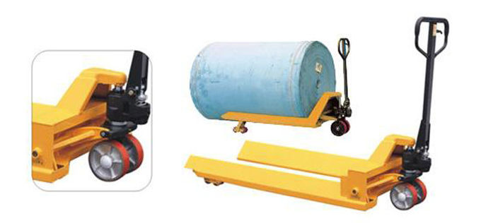 Paper Reel Pallet Jack Truck , Heavy Duty Pallet Jack 1000kg Capacity