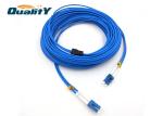 LC/UPC-LC/UPC，SM，2 Core，G657A1，Armored Fiber Cable, PVC/LSZH，Blue,5.0mm