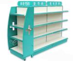 Retail Metal Drugstore Pharmacy Gondola Shelving Eye Catching 1-7 Layers