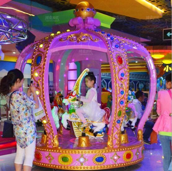 Buy cheap kids amusement rides royal crown carousel horse ride for sale from wholesalers