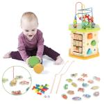Montessori Large Wooden Activity Cube For New Year Kids Baby Infant
