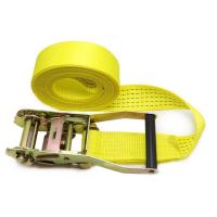 Buy cheap Yellow Webbing Lashing Strap With 100% High Tenacity Polyester Yarn Belt product