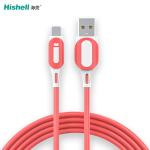 Liquid Silicone Mobile Phone Charger Wire , 2.1A Fast Charging USB Cable Type C