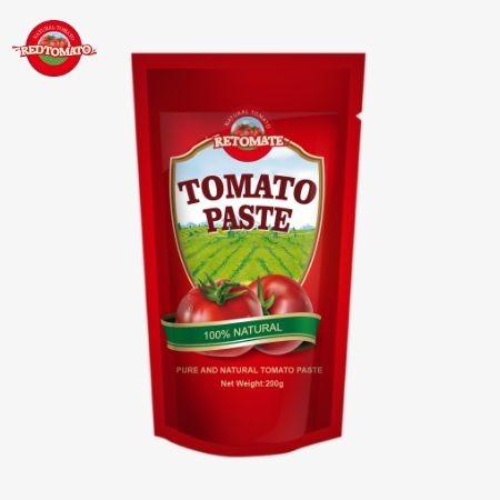 The 200g Stand-Up Sachet Of Tomato Paste Meets ISO HACCP And BRC Standards