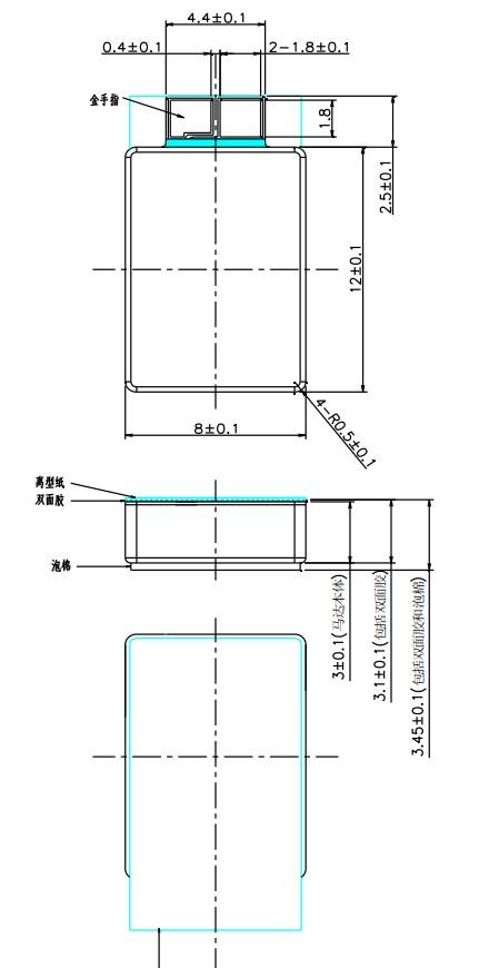 AC 1.8V Linear Vibration Motor , Mobile Phone Vibration Motor 15 * 8 * 3mm