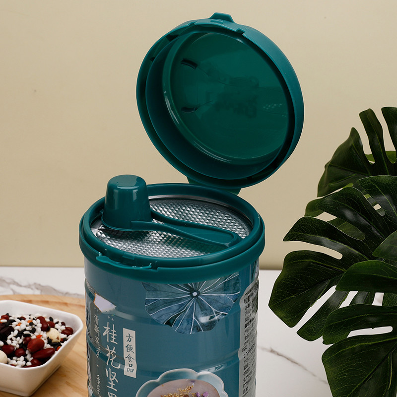 SGS Nutrition Powder Metal Tin Container CMYK With Plastic Cap Scoop