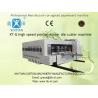 Buy cheap Four Color Topping Precision Alloy Steel Corrugated Paperboard Carton Making Machine 0.5mm from wholesalers