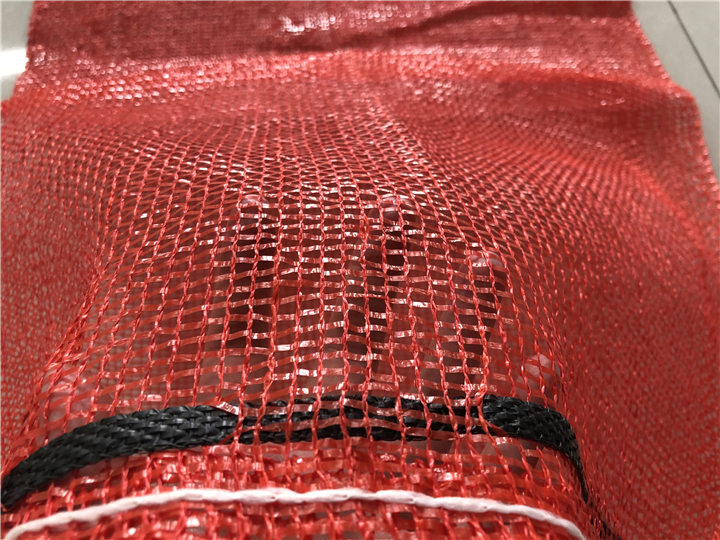 45*75cm Red Leno Onion Packaging Mesh Bag 25kg 10kg for Onion Distribution Network