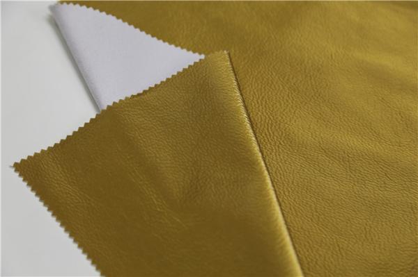 Buy cheap Soft Handfeeling Polyurethane Faux Leather Fabric , Pearl Ginger Soft Pu Leather from wholesalers