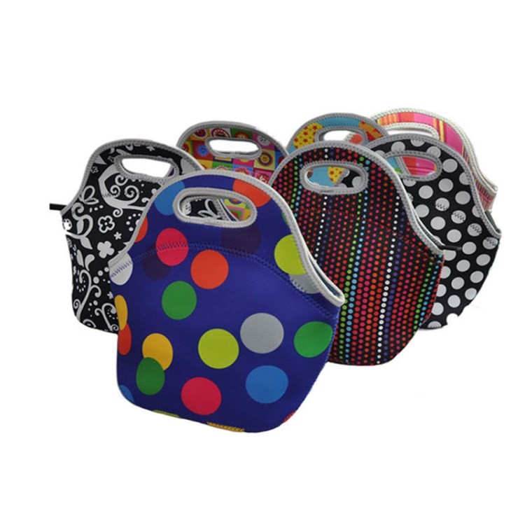 2-5 Mm Neoprene Cooler Bag SBR Picnic Insulated Bag Reusable Kids Lunch Tote
