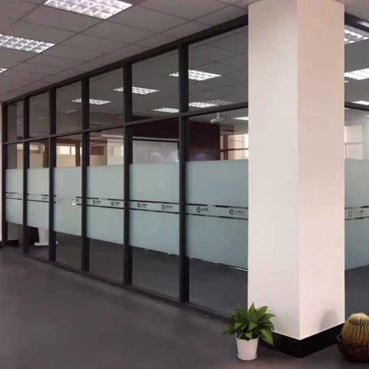 Full Height Office Partition Walls Interior Thickness 12mm Glass Room Dividers