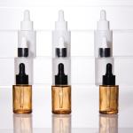 Empty 15ml 30ml Frosted Glass Face Oil Serum Bottle Packaging Glass Pump