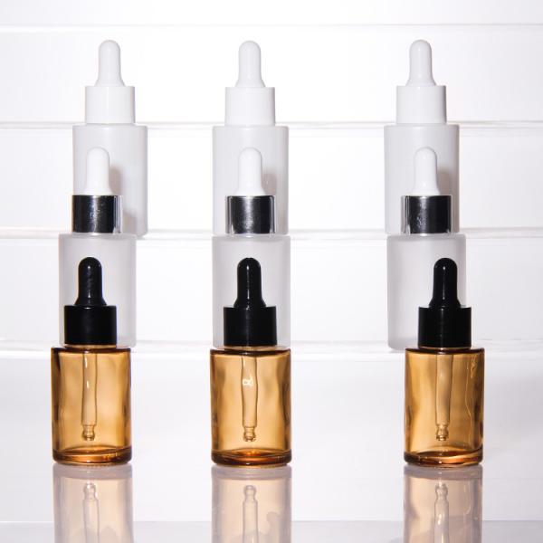 Buy cheap Empty 15ml 30ml Frosted Glass Face Oil Serum Bottle Packaging Glass Pump Cosmetic Serum Oil Dropper Bottle from wholesalers