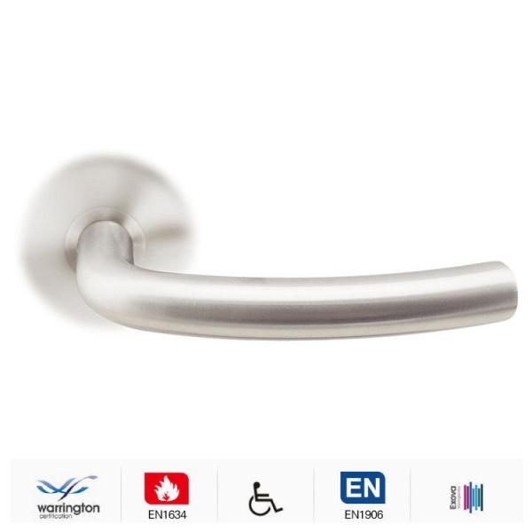 Quality L shaped modern front door handle for public buildings/offices for sale
