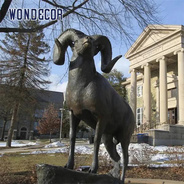 Buy cheap WONDERS 100cm Metal Goat Garden Sculpture Outdoor Home Decoration from wholesalers