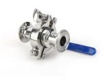 SS304 S/s 316 Tri Clamp One Way Ball Valve Sanitary Food Grade Three Piece 3A CE