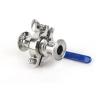 Buy cheap SS304 S/s 316 Tri Clamp One Way Ball Valve Sanitary Food Grade Three Piece 3A CE from wholesalers