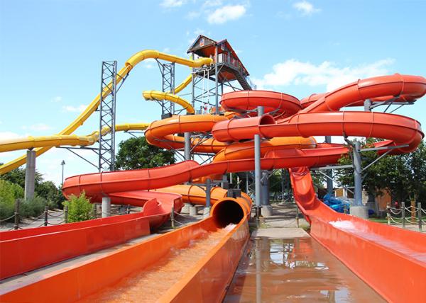 Buy cheap Safety Commercial Water Slides Water Play Fiberglass Slide ISO Certified from wholesalers