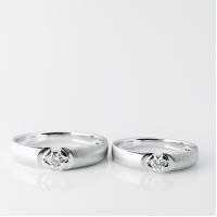 Buy cheap Classic Elegant Simple Uncommon AU750 Couple Diamond Ring product