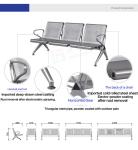 Stainless Steel Waiting Chair for Airport Bank and Hospital Customer Provided