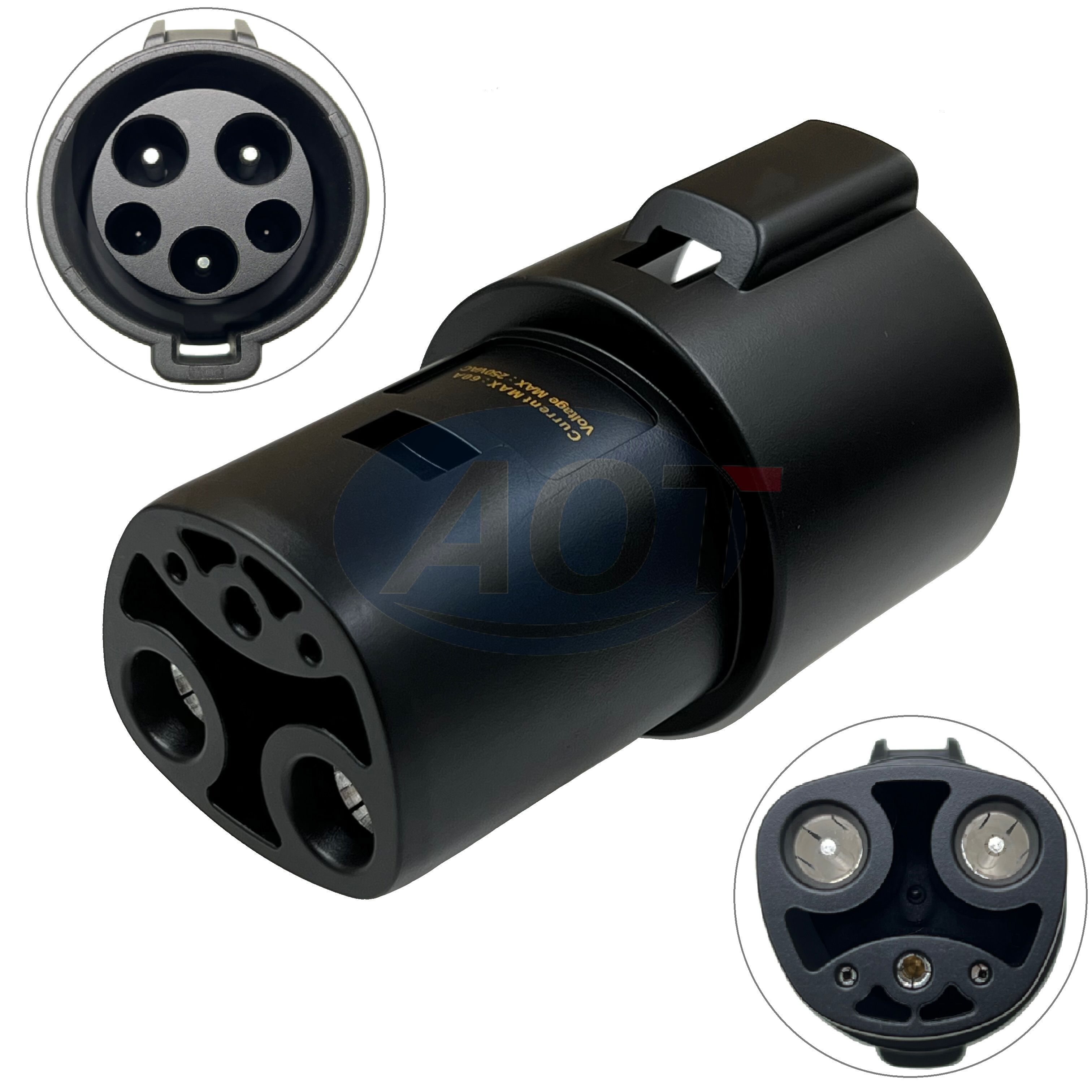 Tesla Model 3/S/X/Y SAE J1772 80A 250V AC Type 1 J1772 to Tesla Ev Charging Adapter