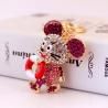 Buy cheap Metal Year Of The Rat Keychain 6cmx3.6cm Size Rhinestone Material from wholesalers