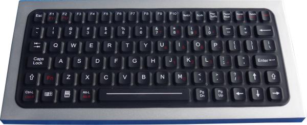 Buy cheap IP68 silicone rubber ruggedized keyboard with sealed aluminum metal housing for lab , clinic from wholesalers