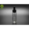 Buy cheap Round Shape 15ml Clear Glass Serum Bottles With Black Aluminium Dropper from wholesalers