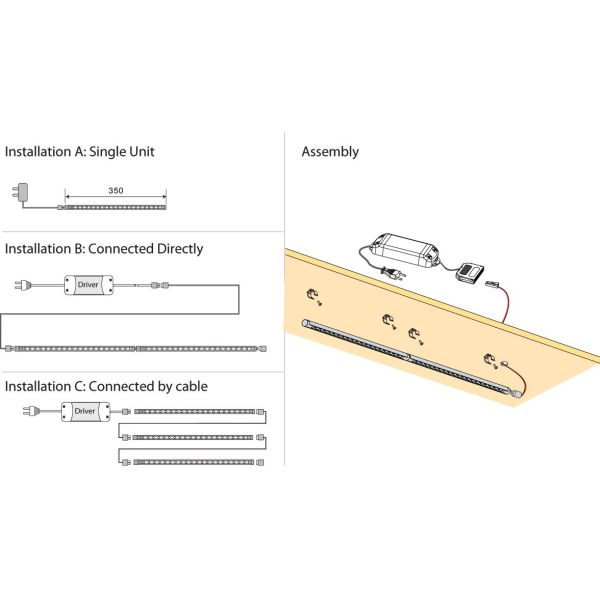 14/20/30pcs LED Connectable Under Cabinet Light for Counters and Shelves Illumination