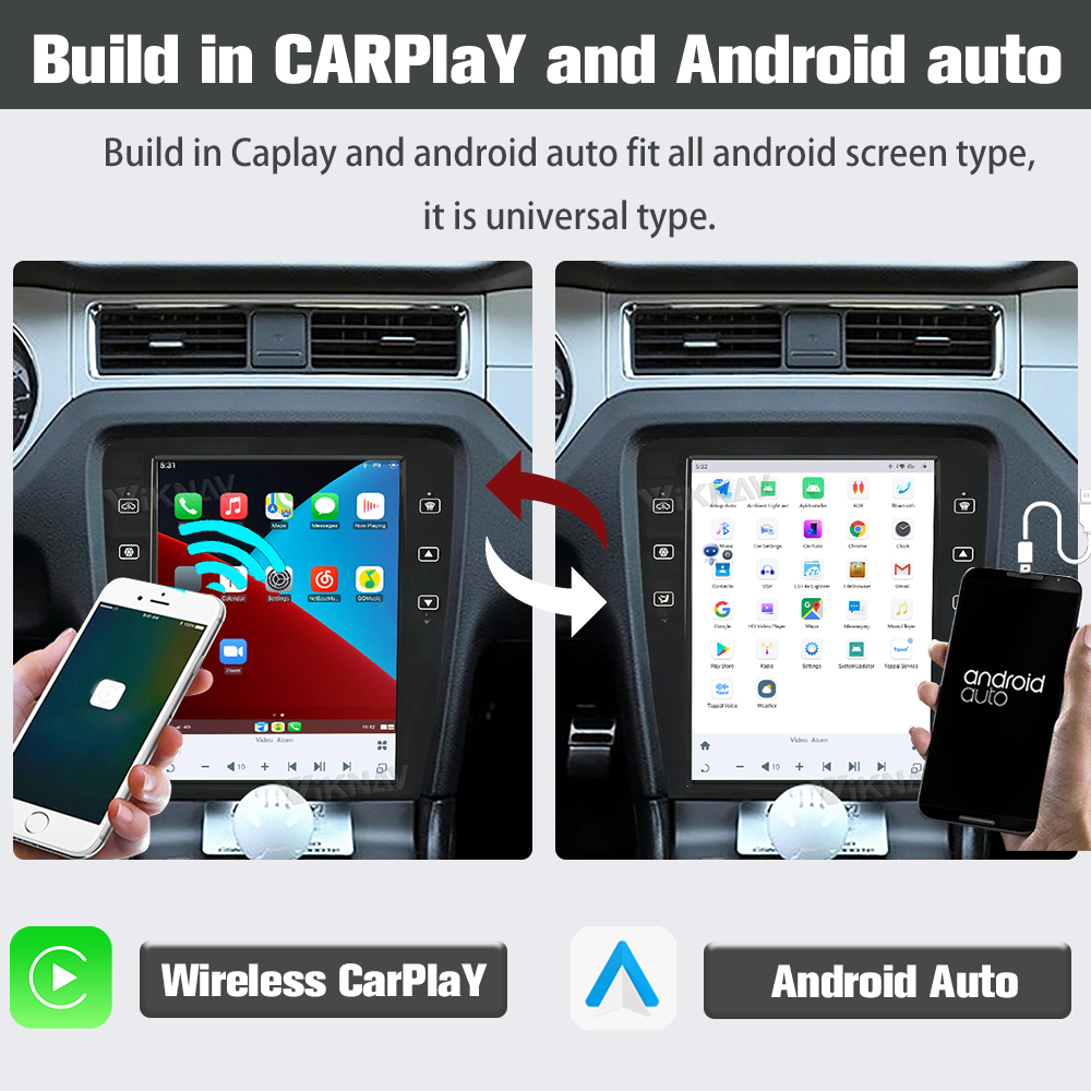 Viknav Car Radio For Ford Mustang (2009-2013) 12.1 inch Touch Screen Android Multimedia Player Head unit