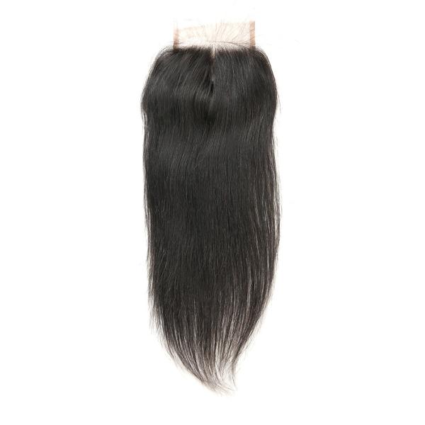 Buy cheap Smooth Long Human Hair Lace Closure / Silk Base Closure Weave Double Weft from wholesalers