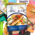 PET PE White Stand Up Pouch With Window Sea Fresh Food