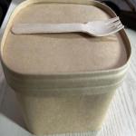 17 Cm Disposable Takeaway Brown Rectangle Kraft Paper Food Container With