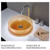 Buy cheap Modern Round Hand Wash Glass Basin Sink Big Size for Bathroom Counter Top from wholesalers