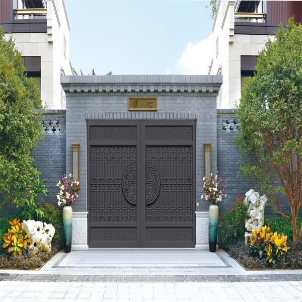 Buy cheap Residential Slatted Main Aluminum Fence Gate Double Door House Swing Open from wholesalers