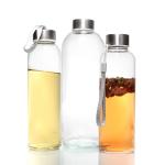 Glass Bottles Eco Friendly Bpa Free Stainless Steel Lid 500ml Drinking Glass
