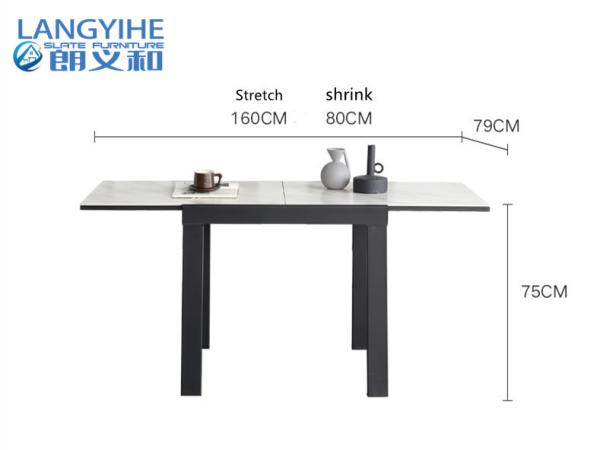 Buy cheap Square Retractable Slate Odm Modern Minimalist Dining Table from wholesalers