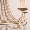 Buy cheap Iron chandelier with wood beads for farmhouse living room (WH-CI-79) from wholesalers