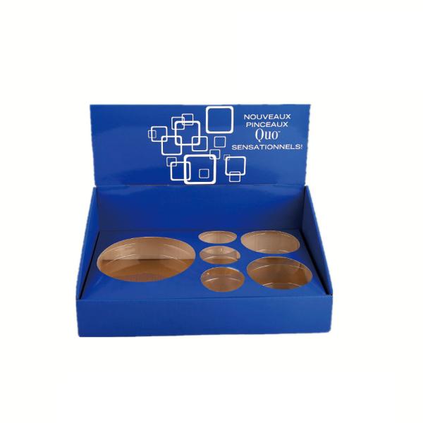 Buy cheap Cardboard Tabletop Display Stands Cosmetics Round Hole Storage from wholesalers