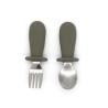 Buy cheap Color Matched Silicone Fork And Spoon Set Baby Use Printing LOGO OEM from wholesalers