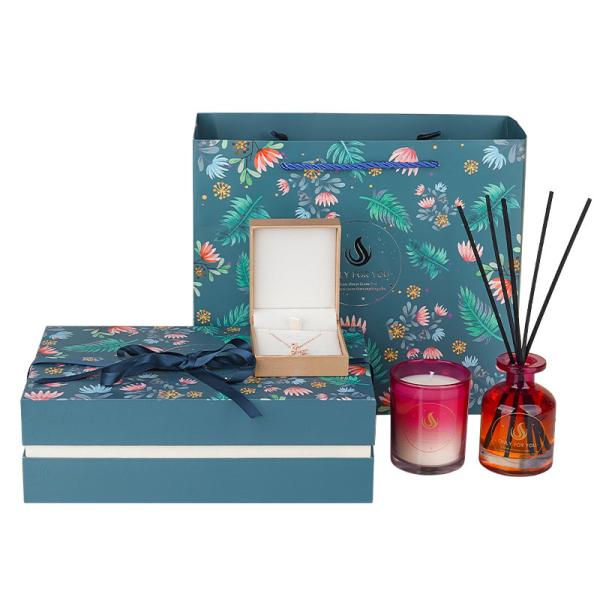 100ml Reed Diffuser Candle Set Gift Box 850g Total Weight Essential Oil And Soy