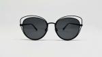 Women's Oversized Polarized Metal Frame Mirrored Cat Eye Sunglasses
