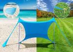 Blue Leica Polyester Pop Up Beach Sun Shade Tent Uv Protection 210X210X170CM