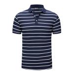Multicolor Striped OEM Polo Collar T Shirt 100% Cotton