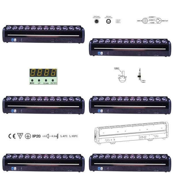 Buy cheap Moving Head Beam Laser Stage Lights 12x30W 4-In-1 RGBW LED Beam Bar For Event from wholesalers