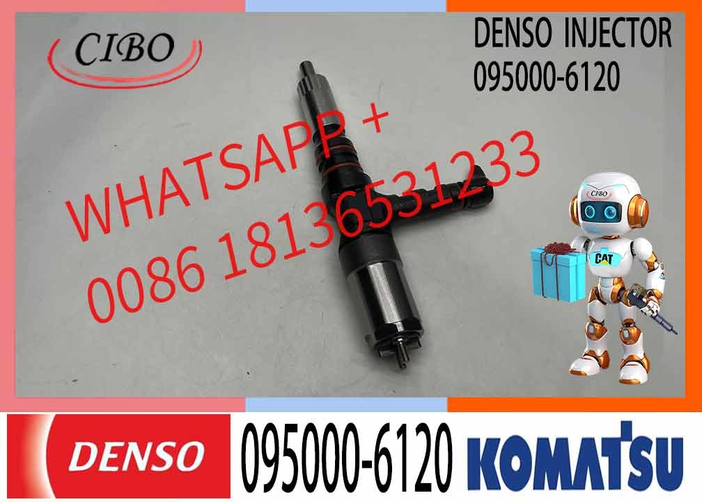 Denso 095000-6120 Common Rail Diesel Injector 6261-11-3100 For KOMATSU Diesel Engine SAA6D140-5