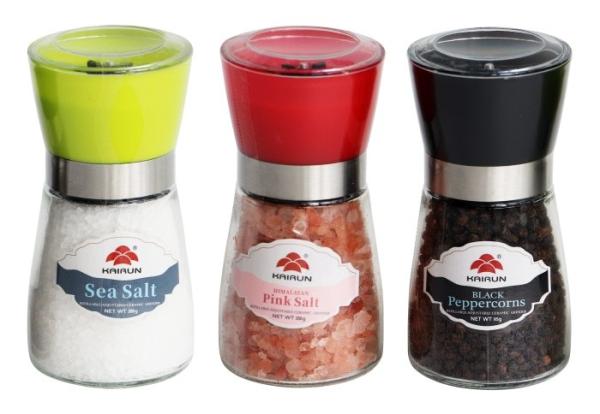 Buy cheap Refillable Glass Salt Pepper Grinders, Adjustable Salt Pepper Grinders Variety of Colors from wholesalers