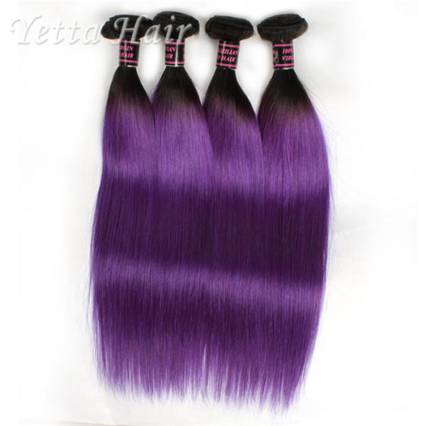 Buy cheap Purple Russian Remy Hair Extensions , Natural Silky Straight Hair Weave With Soft from wholesalers