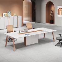 Buy cheap Modern Wooden Modular Office Furniture Table 2 4 Person Cubicle Workstation product