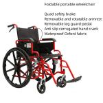 Removable And Easy Detachable Anti Slip Thickened Tube Wheelchair For Kids Adult